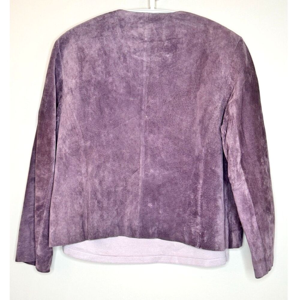 NWT Vintage Pendleton Suede Coat & Matching Top Set Women's Large Purple - Picture 4 of 5